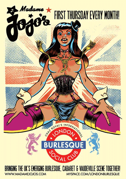 night club flyers London Burlesque Social Club Club Flyer Design: London Burlesque Social Club Flyers