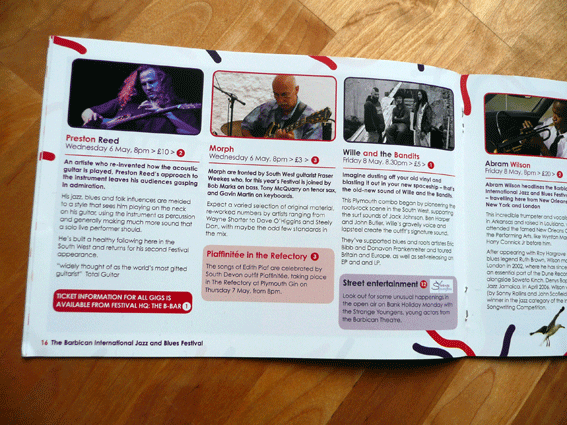 Barbican Jazz and Blues Festival Brochure Design