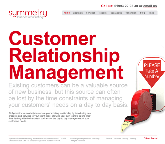 customer1 Symmetry Business Marketing Website design