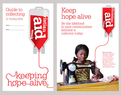 Christian Aid leaflet design