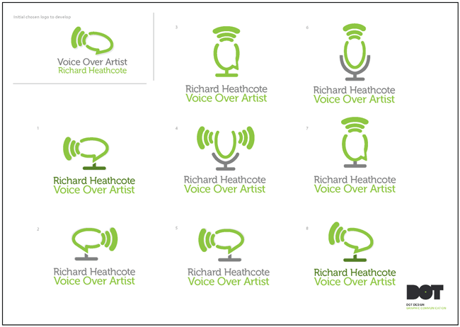 Richard Heathcote Voice Over Artist Logo Design