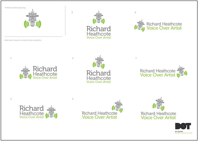Richard Heathcote Voice Over Artist Logo Design