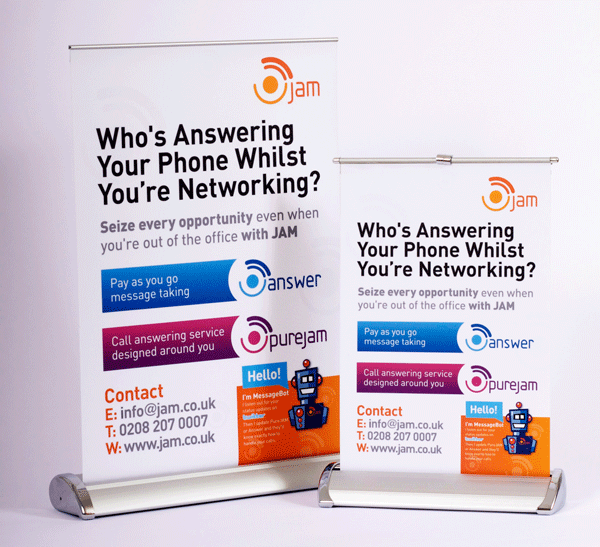 Jam Pop up Table Banners