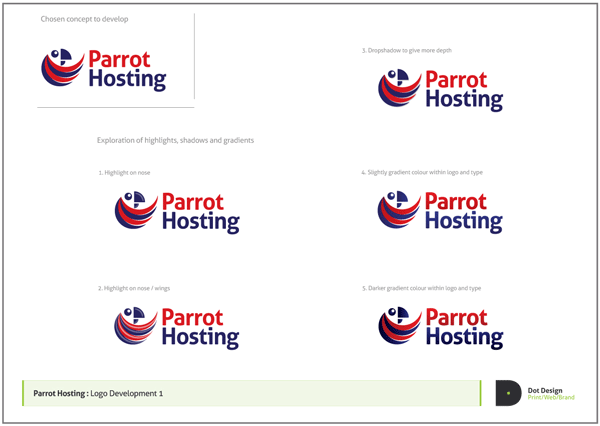 Logo Design Process – Parrot Hosting