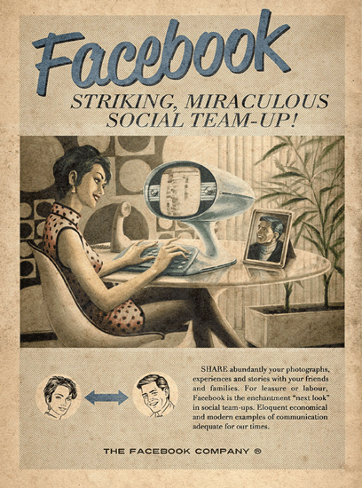 Social Media Advertising Posters - Vintage Style