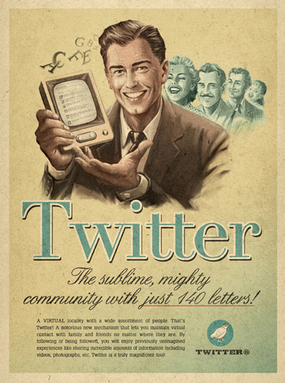 Social Media Advertising Posters - Vintage Style