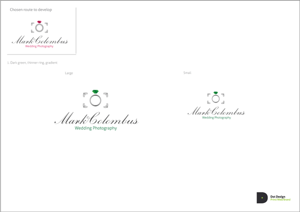 Logo Design Process – Mark Colombus Wedding Photography