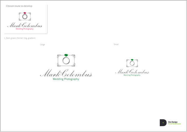 Logo Design Process – Mark Colombus Wedding Photography