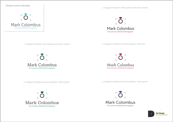 Logo Design Process – Mark Colombus Wedding Photography