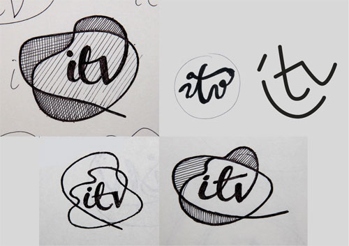 ITV Logo Design Sketches