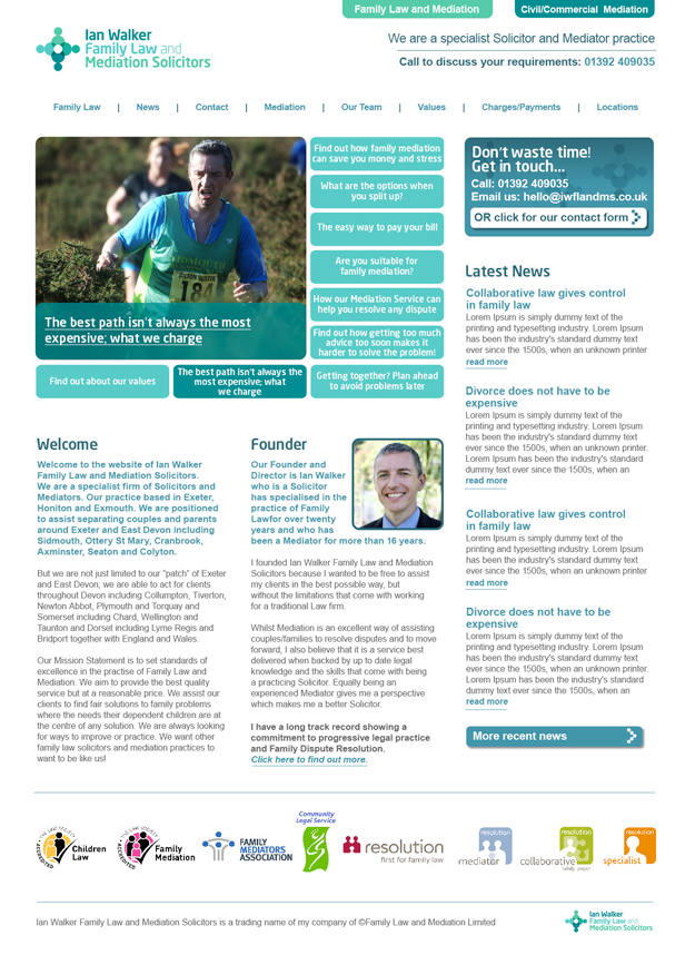 Website design revised home page