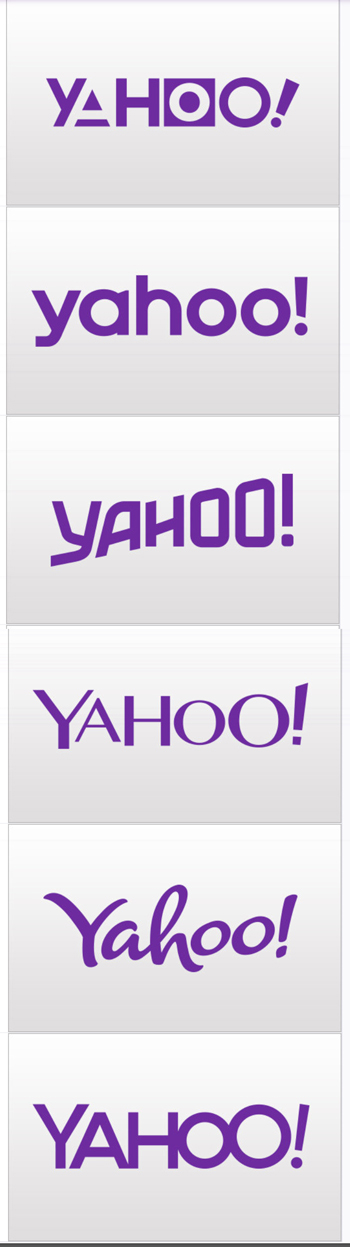 Yahoo logo designs