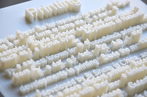 3D Printed Typeface