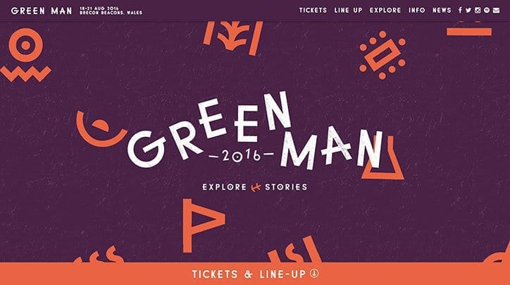New website and identity design for Green Man Festival