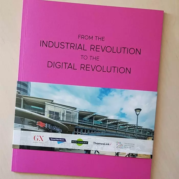 GTR Essays Brochure design closeup spine