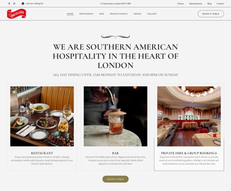 SEO Case Study - Results Americana London